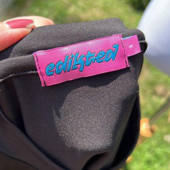 Edikted Black Marlo Highcut Bodysuit - Picture 5 of 8